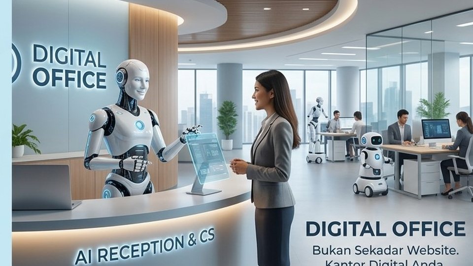Resepsionis AI dan CS Digital 24 jam di kantor digital